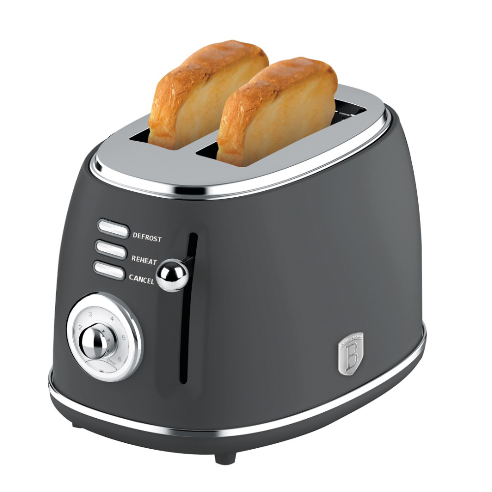 Berlinger Haus Berlinger Haus Sleek Matt Anthracite 850W Toaster | 9643NBH - Home & Kitchen - Lebanon
