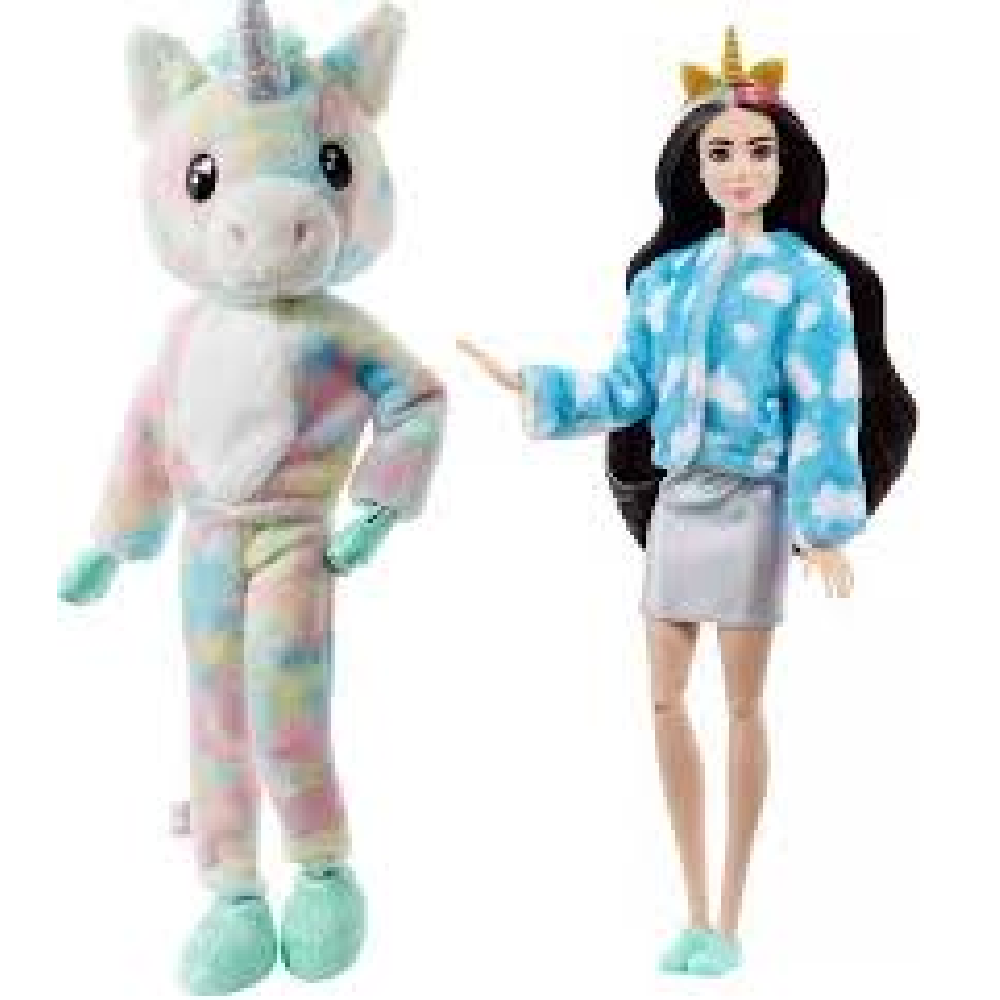 Fashion Doll with Plush Unicorn Costume Set | BB113A - Toys & Games - Lebanon