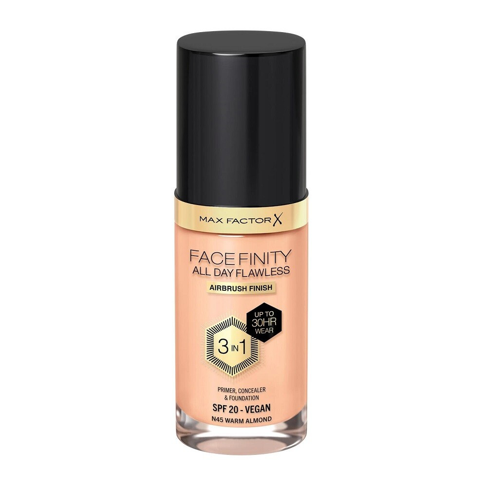 Max Factor Max Factor New Vegan Facefinity Foundation - Warm Almond N45 | 270570 - Beauty & Personal Care - Lebanon