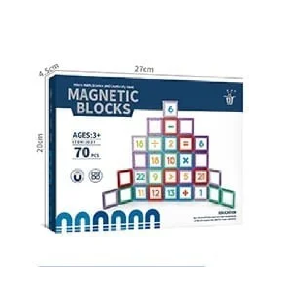 Magnetic Blocks Educational Building Set – 70 Pieces | J038 - Toys & Games - Lebanon