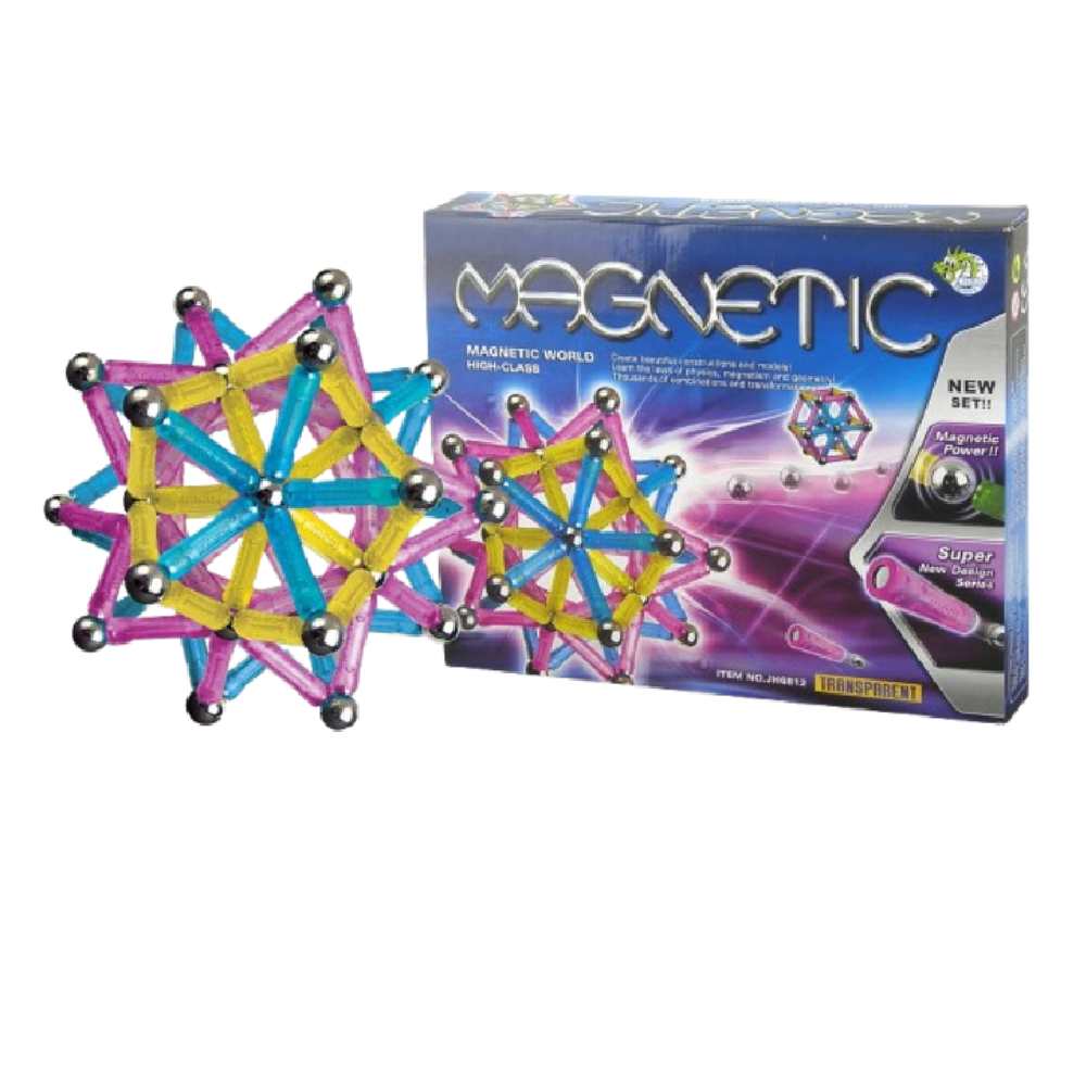 Magnetic World High-Class Construction Set – Transparent | JH6812C - Toys & Games - Lebanon