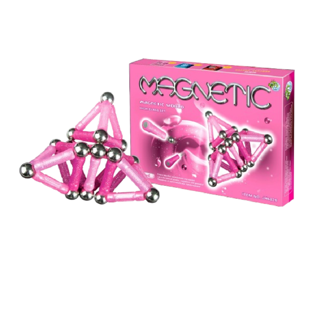  Magnetic World High-Class Construction Set – Pink Edition | JH6826C - Toys & Games - Lebanon