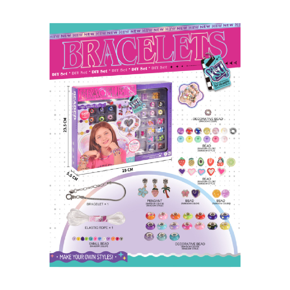 DIY Bracelets Making Set – Creative Jewelry Kit for Kids | KSY955 - Toys & Games - Lebanon