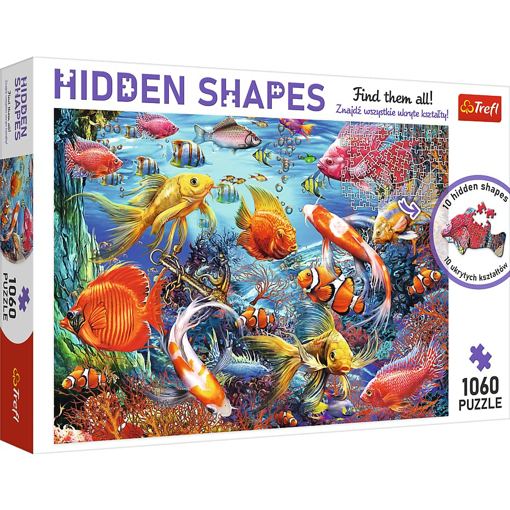 Trefl Trefl Hidden Shapes - Underwater Life 1060-Piece Jigsaw Puzzle | 10676 - Toys & Games - Lebanon