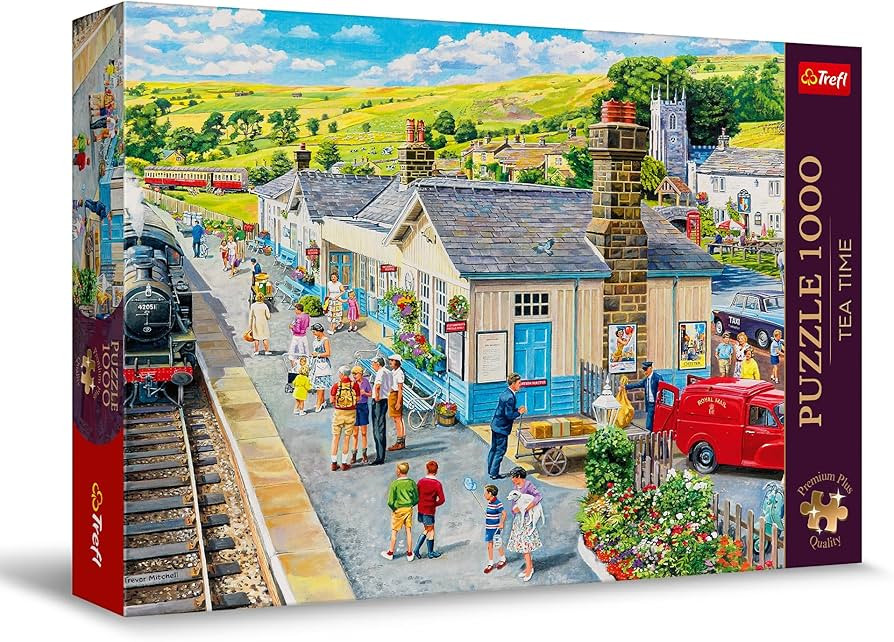 Trefl Trefl Premium Plus Quality - Tea Time: The Village Station 1000-Piece Jigsaw Puzzle | 10810 - Toys & Games - Lebanon