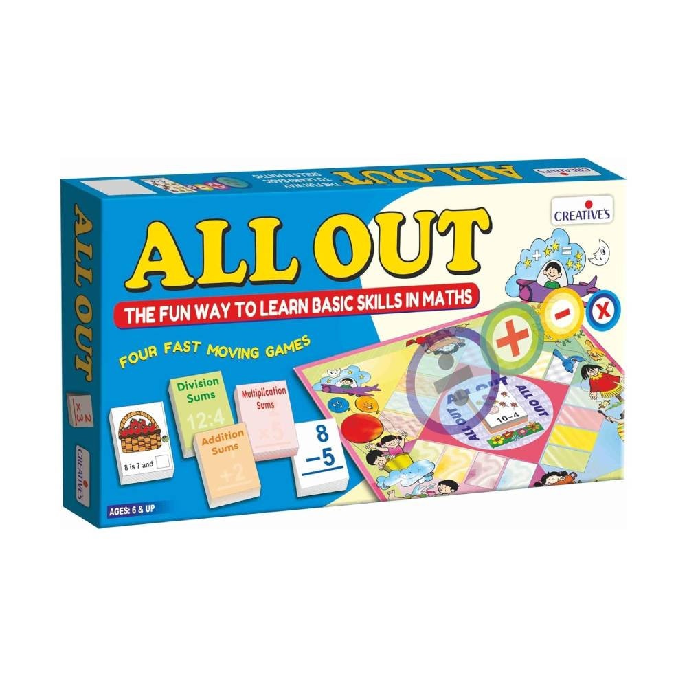 Creatives Creatives All Out - The Fun Way to Learn Basic Skills in Maths | 0802 - Toys & Games - Lebanon