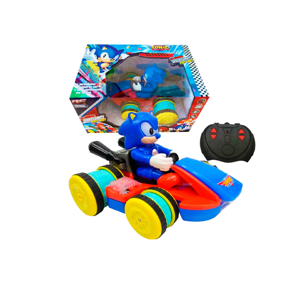  Sonic Racing RC Car with Lights – Team Sonic Remote Control Kart (Blue) | 19-10B - Toys & Games - Lebanon