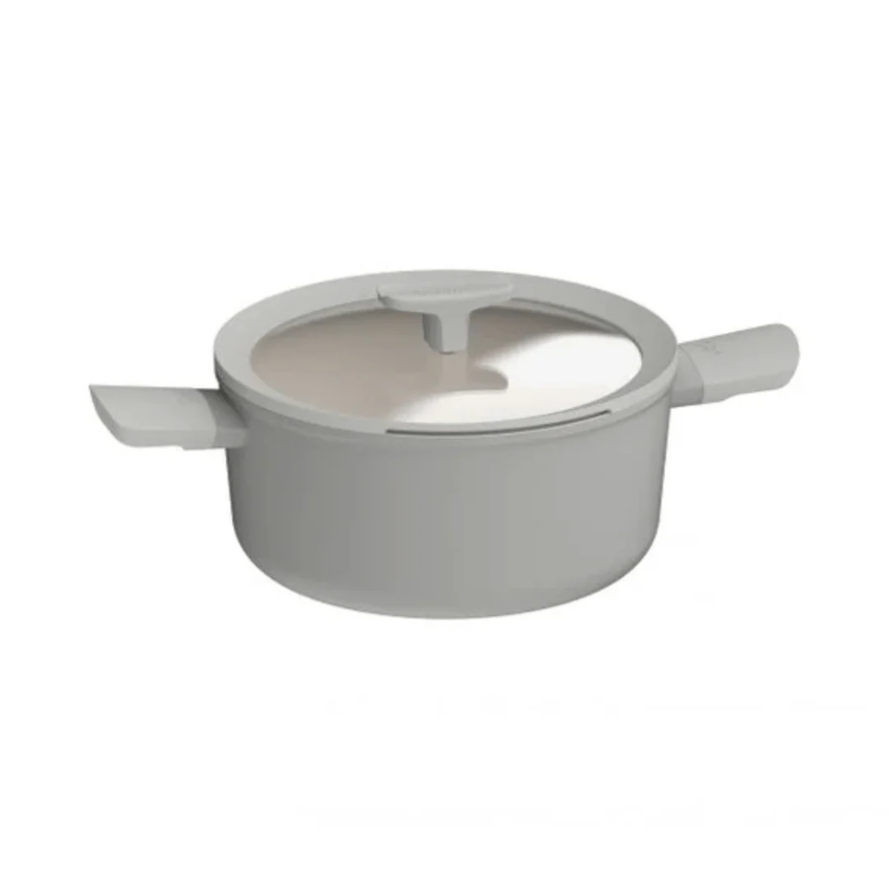 Berghoff Berghoff Ceramic Stockpot non-Balance Moonmist 24x11.5cm with Cover - Home & Kitchen - Lebanon