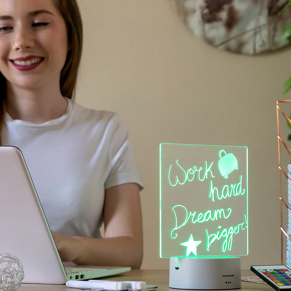 InnovaGoods InnovaGoods LED Note and Message Board Lemo | V0103772 - Home & Kitchen - Lebanon