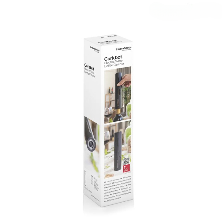 InnovaGoods InnovaGoods Electric Corkscrew for Wine Bottles Corkbot - Black | V0103388 - Home & Kitchen - Lebanon