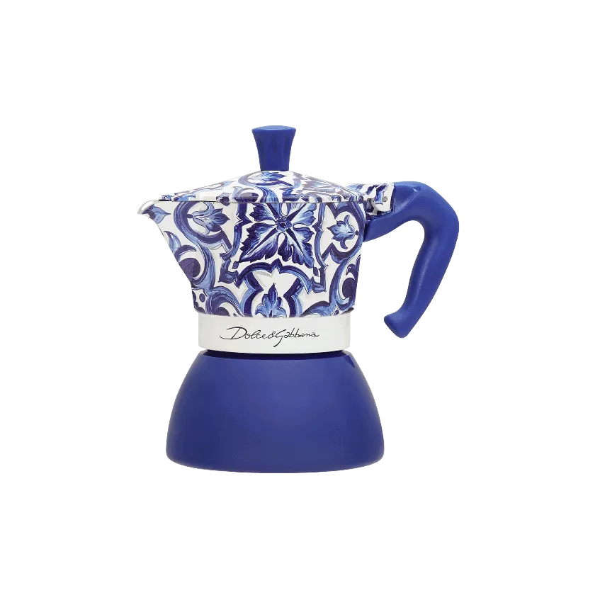 Bialetti Bialetti Moka Induction 6 Cups Dolce & Gabbana Blu Mediterraneo | 0005357 - Home & Kitchen - Lebanon