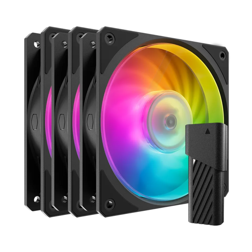 Cooler Master Cooler Master Mobius 120P ARGB Fan (3-Pack) Black Edition | MFZ-M2DN-243P2-R1 - Home & Kitchen - Lebanon