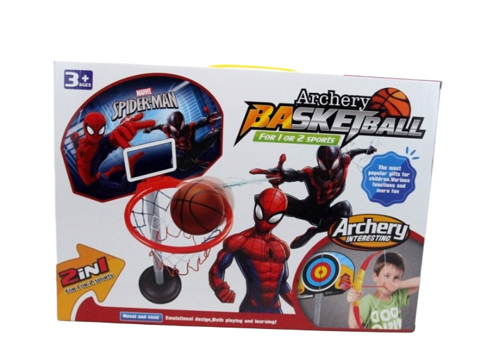 Archery Basketball 2-in-1 Kids Sports Play Set - Spider Hero Theme | YD2688Z-2 - Sports & Outdoors - Lebanon