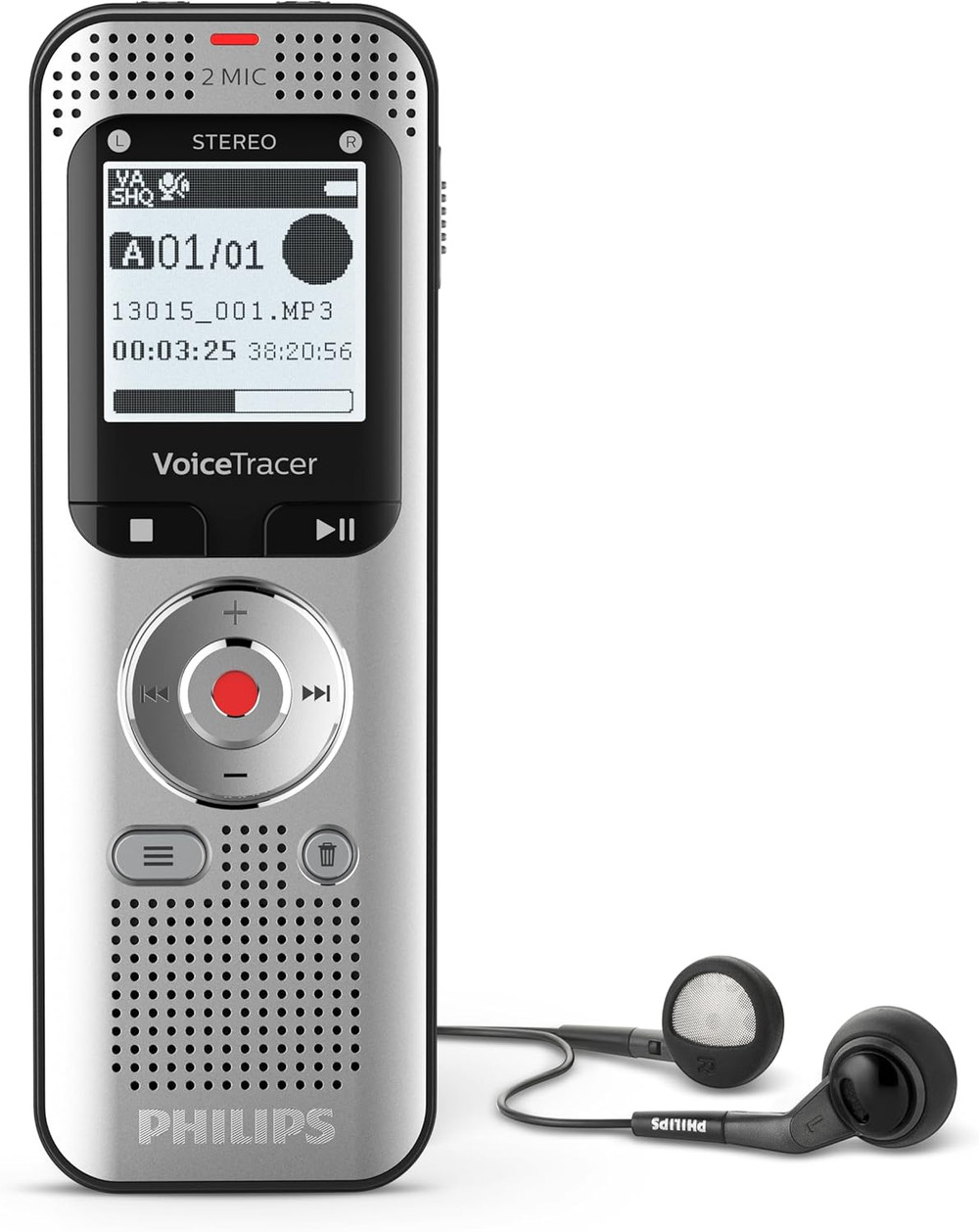 Philips Philips Voice Tracer DVT2050 — Digital Audio Recorder with 8GB Memory, FM Radio & MicroSD Slot - Computers & Tech - Lebanon