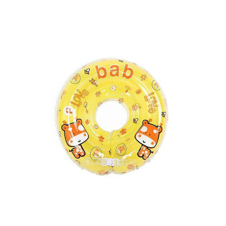 Inflatable Baby Neck Float Ring Cartoon Design - Yellow | 584-8 - Sports & Outdoors - Lebanon