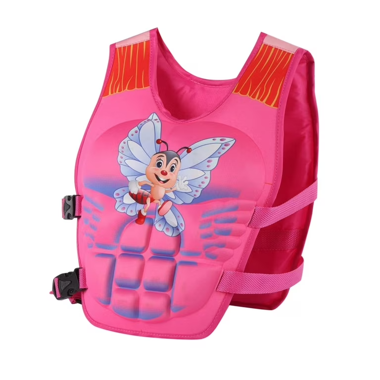 Kids Life Jacket Safety Vest – Pink Butterfly Design (JR-04), Size M | 585-28 - Sports & Outdoors - Lebanon