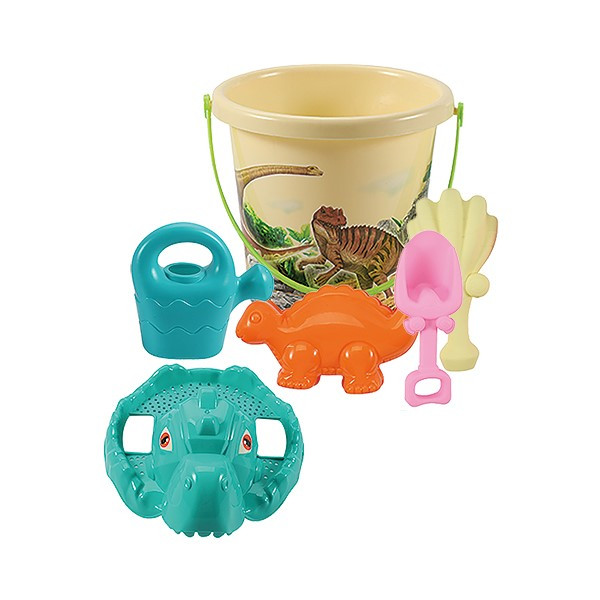 Sand Bucket Set 7PCS - Dinosaur Design Beach Toys | 587-7 - Toys & Games - Lebanon