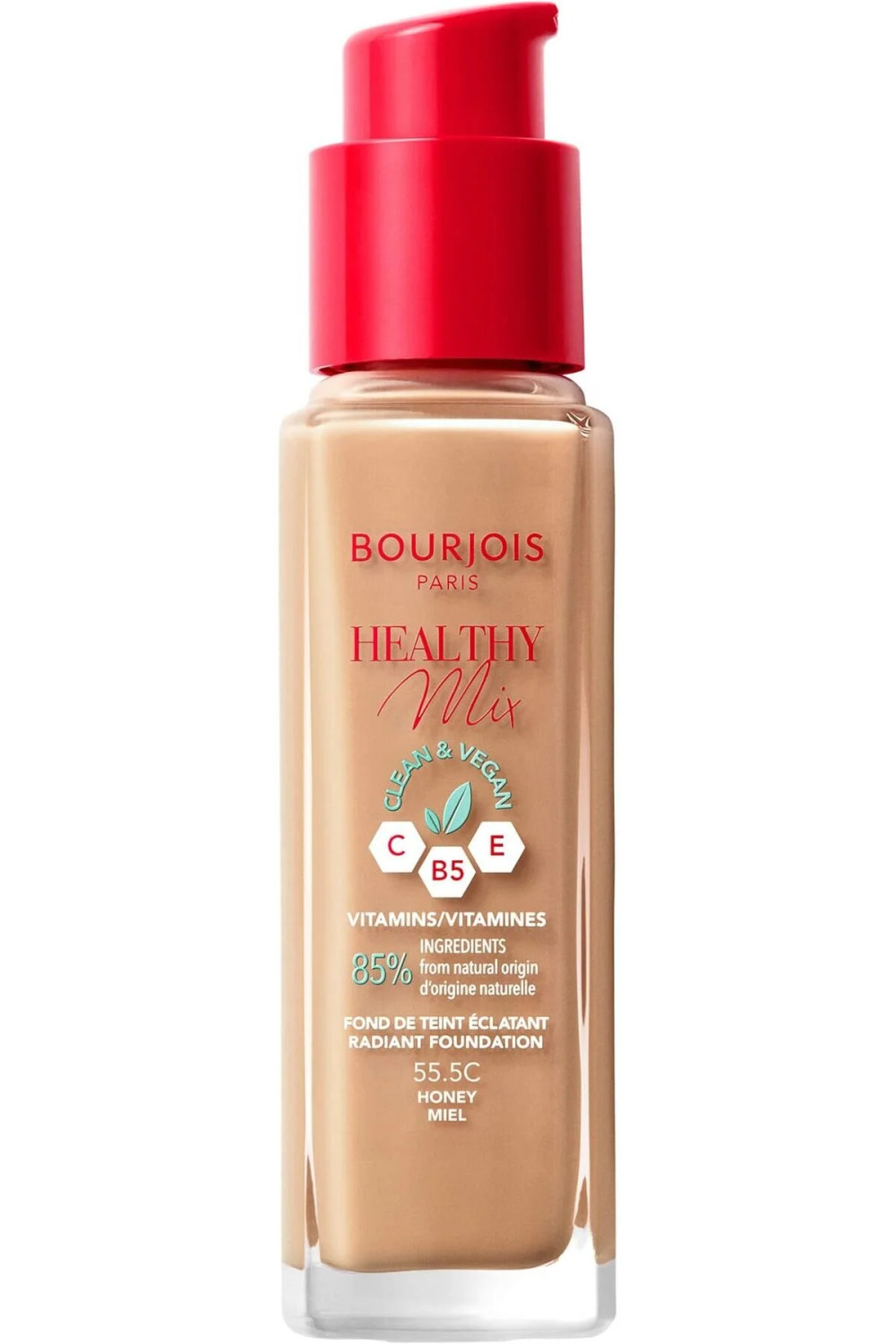 Bourjois Bourjois New Healthy Mix Clean Foundation SPF 50 - 55.5C Honey | 280280 - Beauty & Personal Care - Lebanon