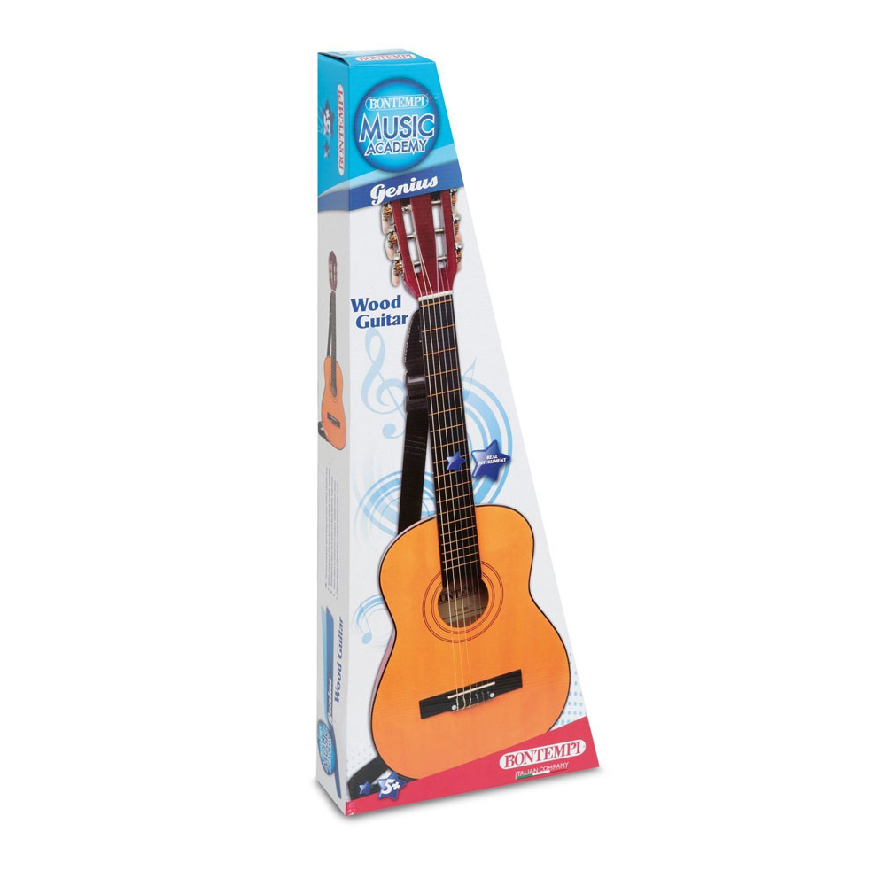 Bontempi Classical Wooden Guitar 75cm 6P for Kids | GSW75/B - Toys & Games - Lebanon