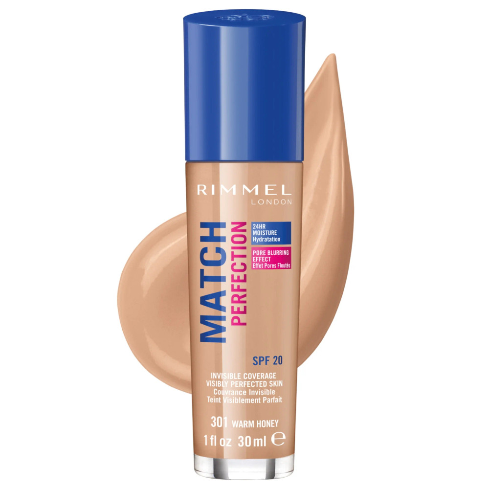Rimmel Rimmel Match Perfection Foundation - 301 Warm Honey - Cool | 191939 - Beauty & Personal Care - Lebanon