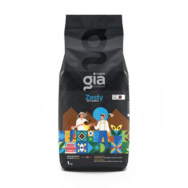 Najjar Gia Zesty Medium Roast Coffee Beans - 1KG - Home & Kitchen - Lebanon