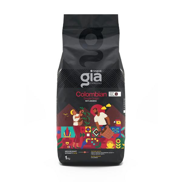 Najjar Gia Colombian Medium Roast Coffee Beans - 1KG - Home & Kitchen - Lebanon