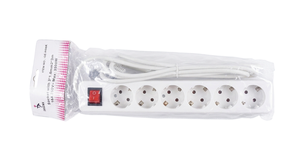 Genex Genex Extension Socket 3×1.0MM 2×3M 16A 250V Max - 3500W - Computers & Tech - Lebanon