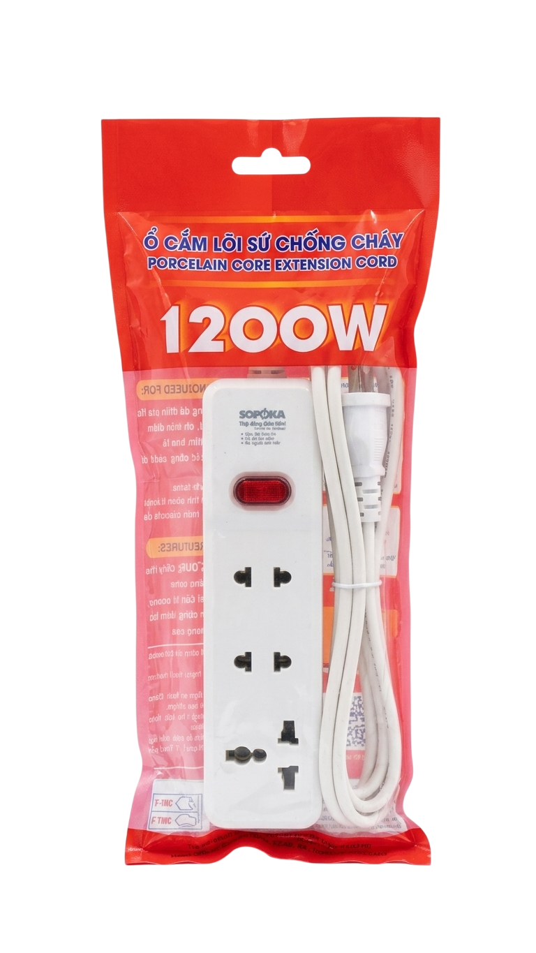 Power Strip 3 Ports 2200W White with Lamp Holder - Computers & Tech - Lebanon