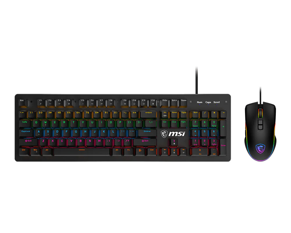 MSI MSI Forge GK300 Combo Blue Switches Gaming RGB Keyboard & Mouse | S11-04US20H-HH9 - Computers & Tech - Lebanon