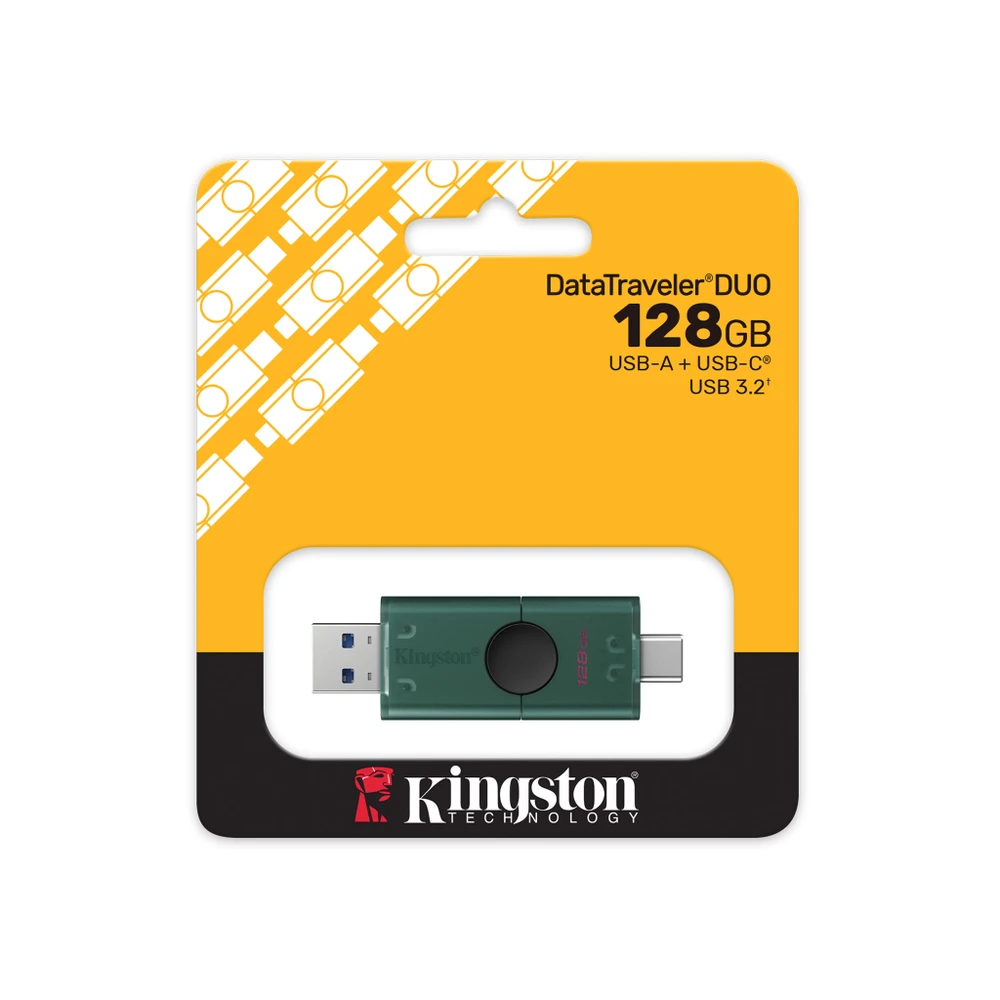 Kingston Kingston DataTraveler 128GB Duo USB USB 3.2 Gen 1 Type-C & Type-A Flash Drive | DTDEG2/128GB - Computers & Tech - Lebanon
