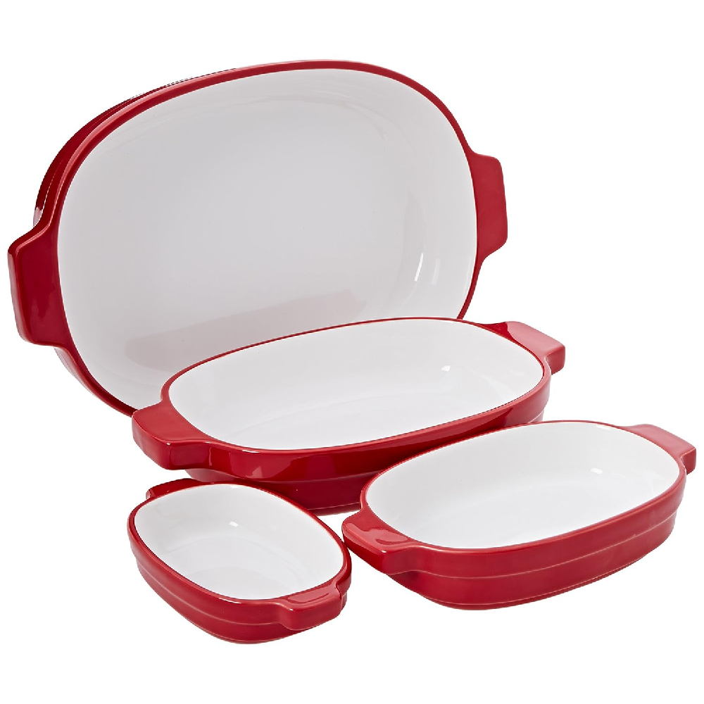 KitchenAid KitchenAid Ceramic Casserole Nesting Set 4 Pcs | KBLR04NSER - Home & Kitchen - Lebanon