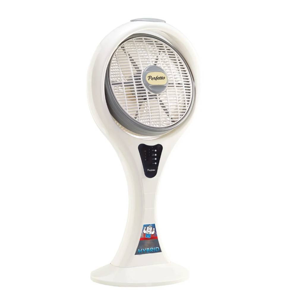 Perfetto Perfetto 16" Rechargeable Hybrid Fan AC/DC 12V with Remote, Timer & 3 Speeds | PRF2216 - Home & Kitchen - Lebanon
