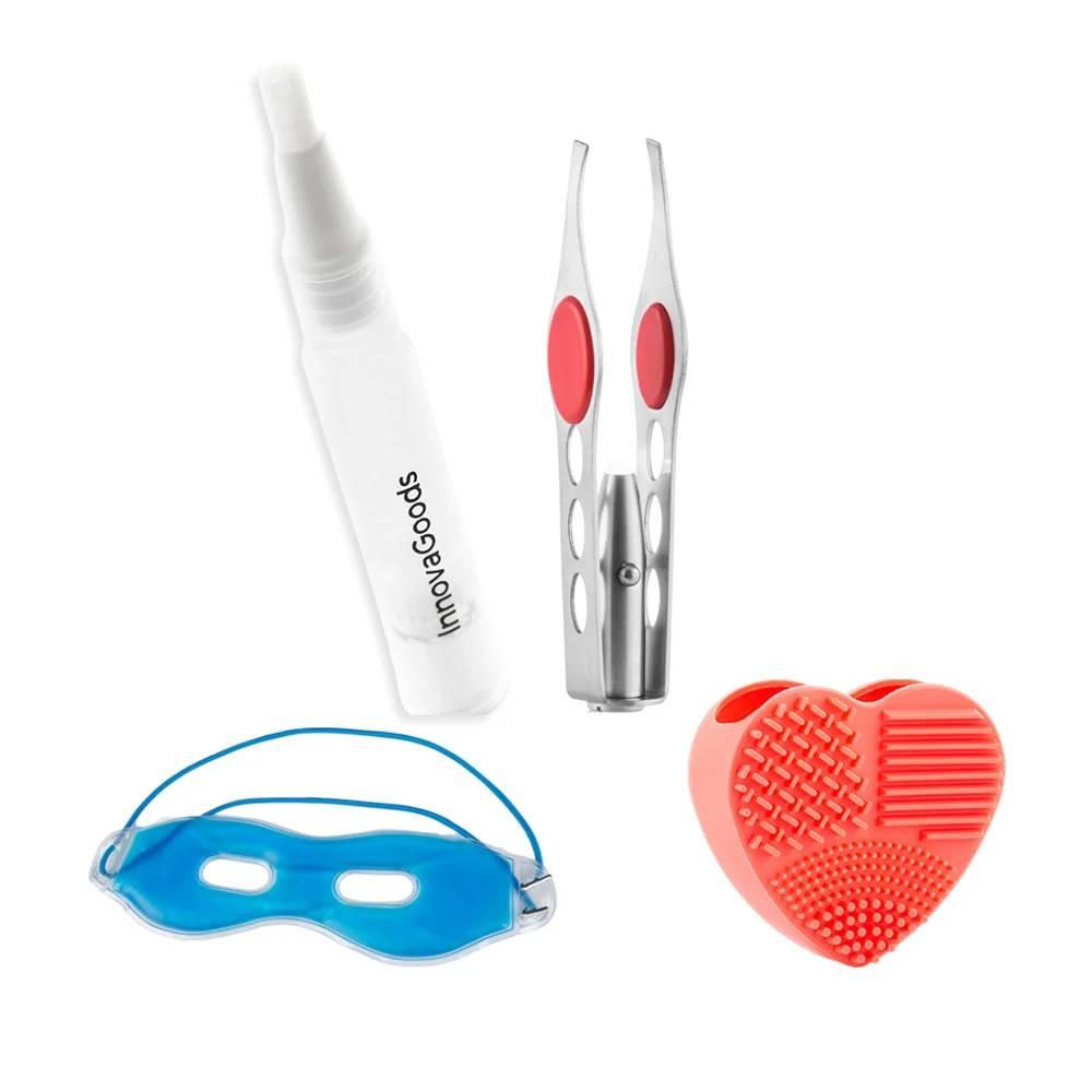 InnovaGoods InnovaGoods Beauty Care Bundle (Tooth Whitening Pencil + Gel Eye Mask + LED Tweezers + Brush Cleaner) - Beauty & Personal Care - Lebanon