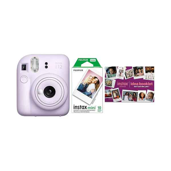 Fujifilm Fujifilm Instax Mini 12 Instant Camera Bundle with Film Pack & DIY Idea Booklet - Lilac Purple - TV, Cameras & Photography - Lebanon