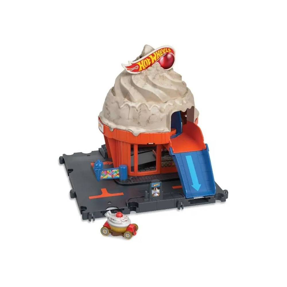 Hot Wheels Hot Wheels City Downtown Ice Cream Swirl Playset | MTHWHKX38 - Beauty & Personal Care - Lebanon