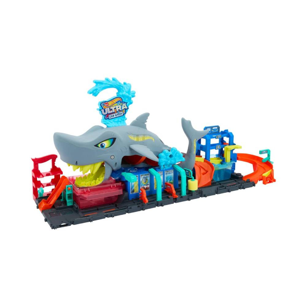 Hot Wheels Hot Wheels City Ultra Shark Car Wash Color Reveal Playset | MTHWHTN82 - Toys & Games - Lebanon