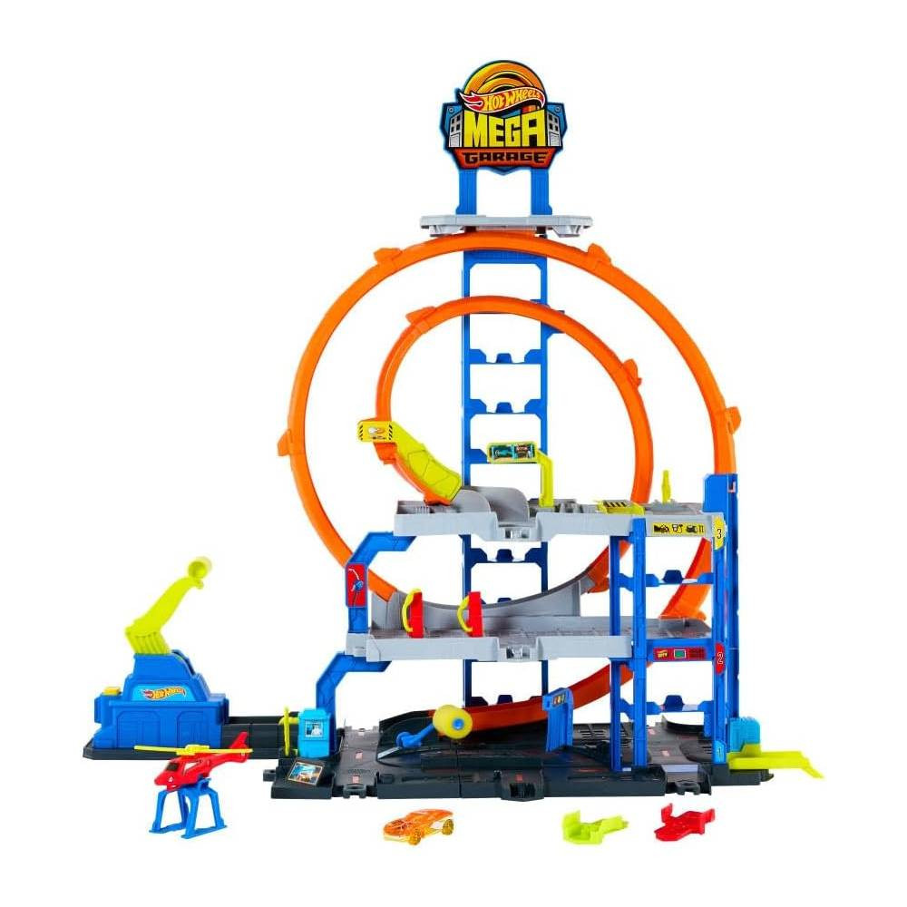 Hot Wheels Hot Wheels City Mega Loop Garage Multi-Level Playset | MTHWJBM74 - Toys & Games - Lebanon