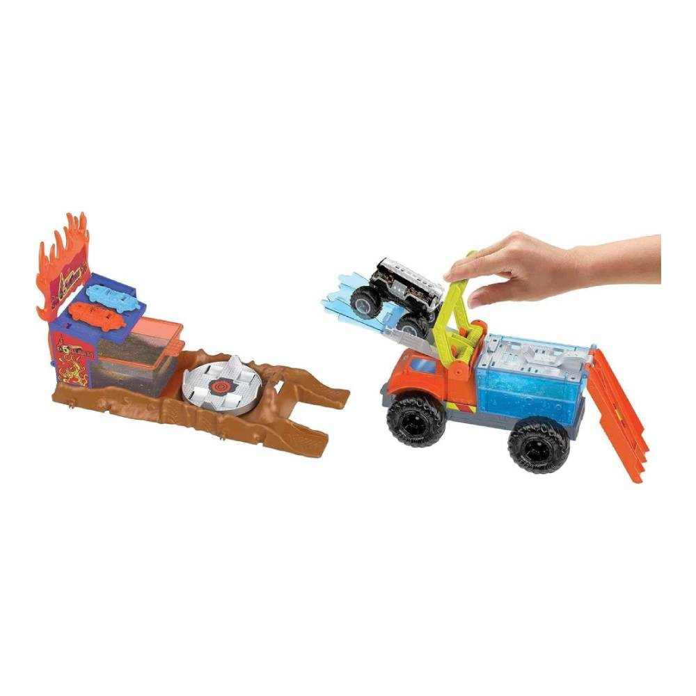 Hot Wheels Hot Wheels Monster Trucks Arena Smashers Water Blast Color Shifters Playset | MTHWHPN73 - Toys & Games - Lebanon