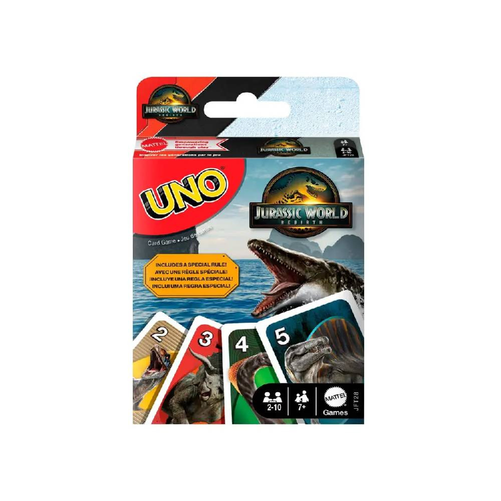 UNO UNO Jurassic World Card Game with T-Rex Attack Rule | MTGMJFT28 - Toys & Games - Lebanon