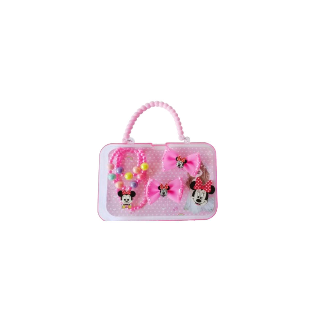 Kids Jewelry Gift Set with Storage Case – Minnie Style Pink | B121F-1 - Toys & Games - Lebanon