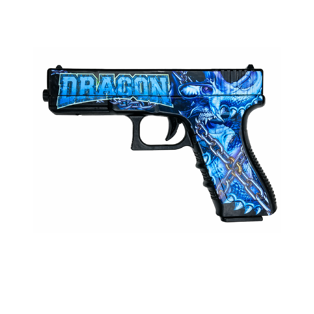 Dragon Mini Gel Blaster Toy Pistol – Blue Edition Water Bead Gun | HY119-1G - Toys & Games - Lebanon