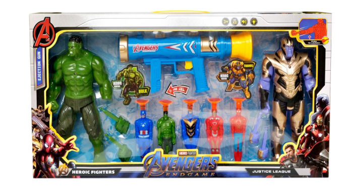 WEILIJUO Avengers Endgame Hero Toy Set with Dart Gun & Figures – Hulk & Thanos | 1177B - Toys & Games - Lebanon