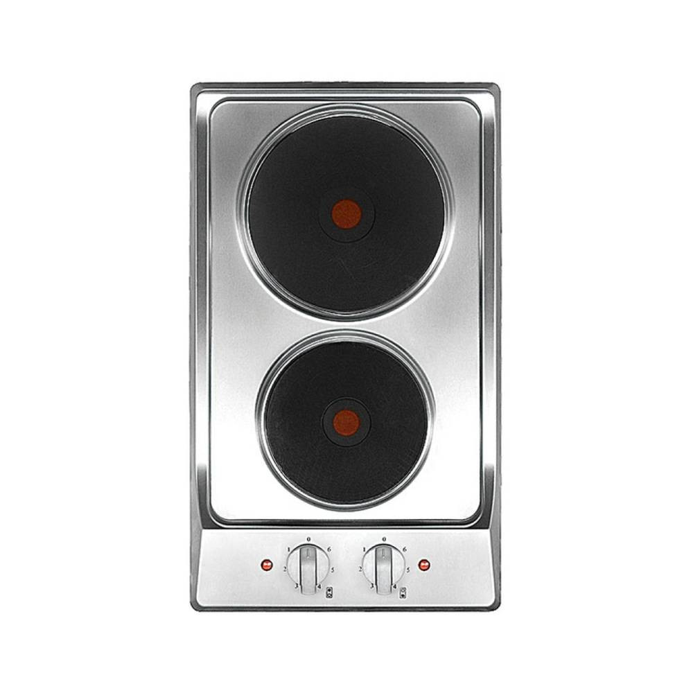 Campomatic Campomatic Built-In Electric Hob 30cm 2 Plates Stainless Steel | CM2ESS - Home & Kitchen - Lebanon