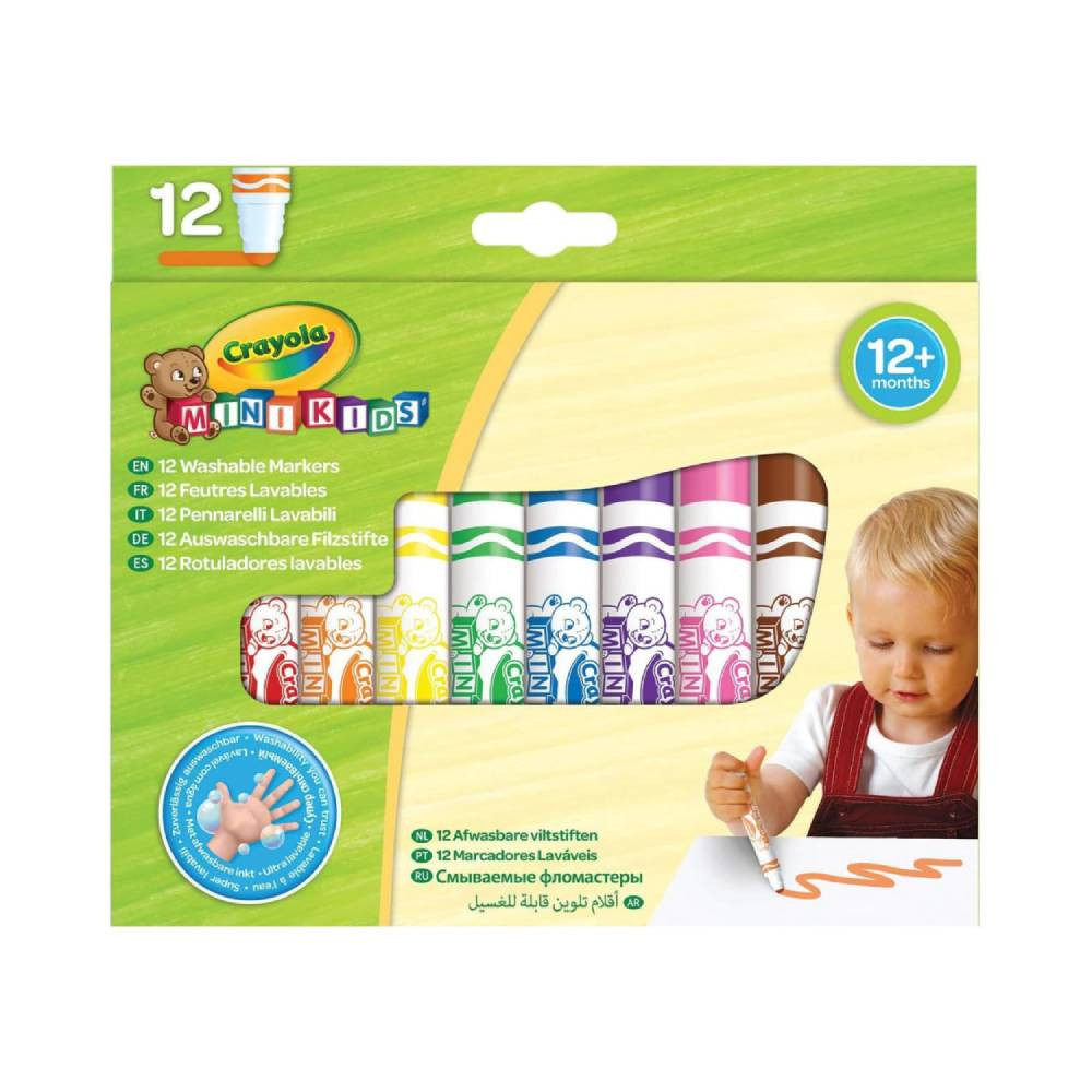 Crayola Crayola Mini Kids Washable Markers 12-Count Assorted Colors | CY8325 - Home & Kitchen - Lebanon