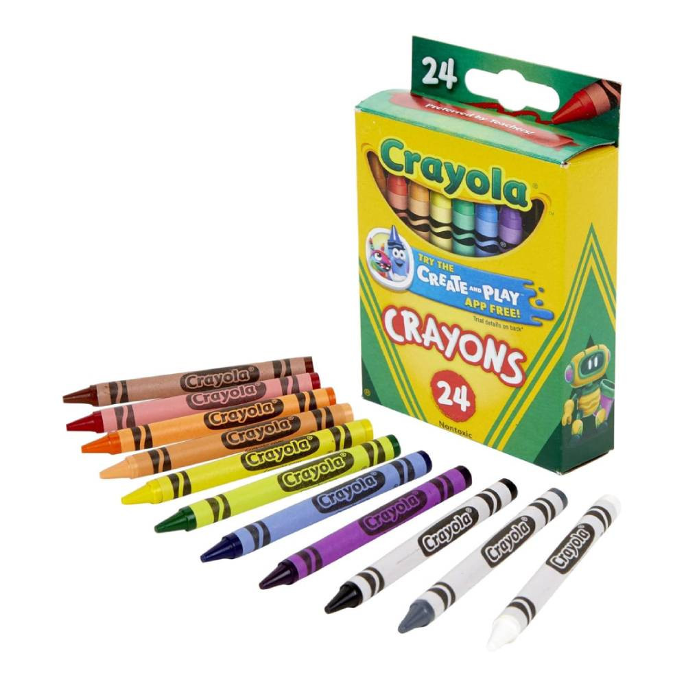 Crayola Crayola Crayons 24-Count Assorted Colors | CY24 - Home & Kitchen - Lebanon