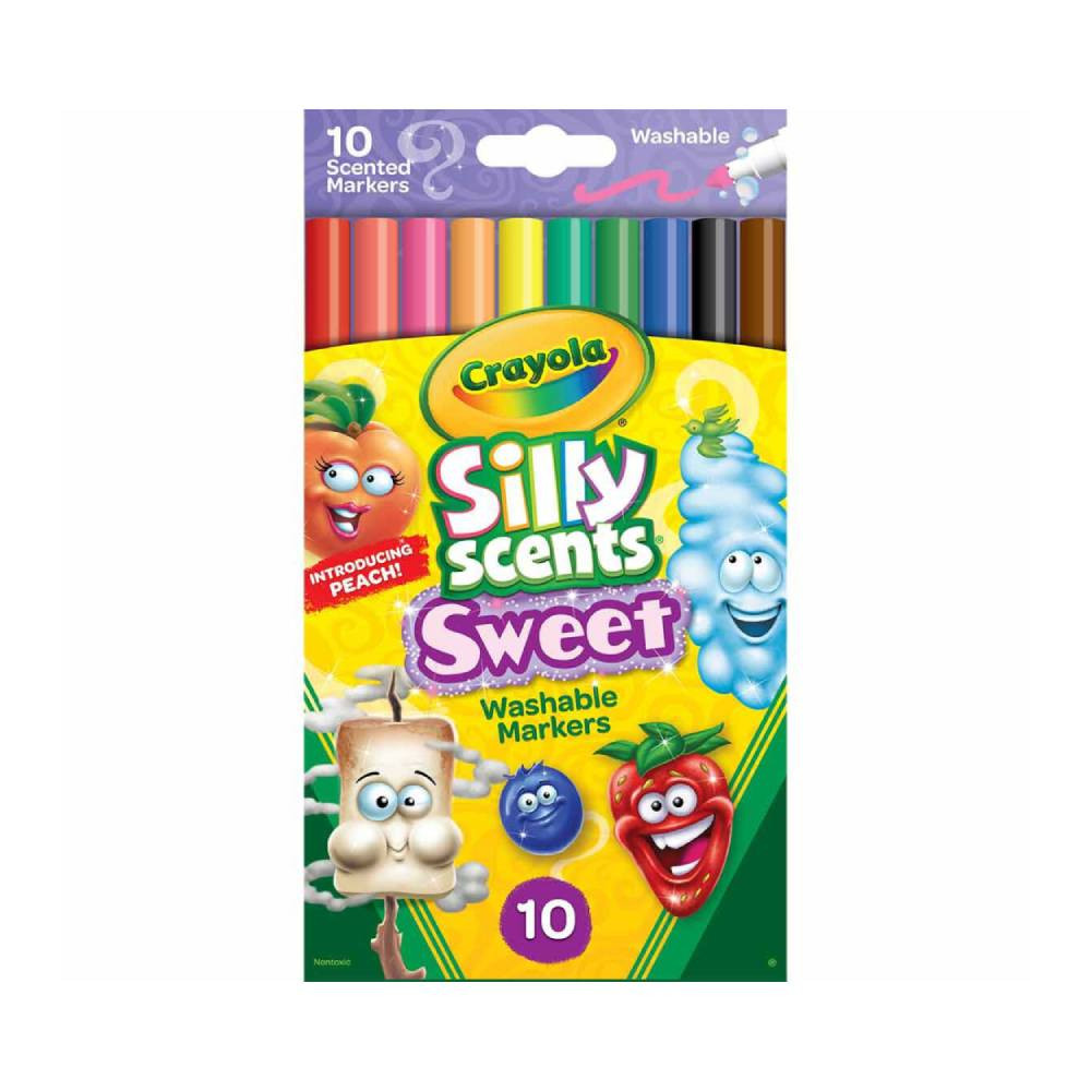 Crayola Crayola Silly Scents Washable Thin Markers 10-Count Assorted Colors | CY585071 - Home & Kitchen - Lebanon