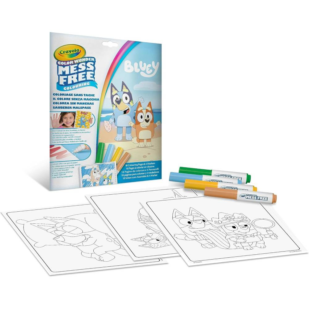 Crayola Crayola Color Wonder Bluey Foldalope Coloring Set with Markers | CY754610G - Home & Kitchen - Lebanon