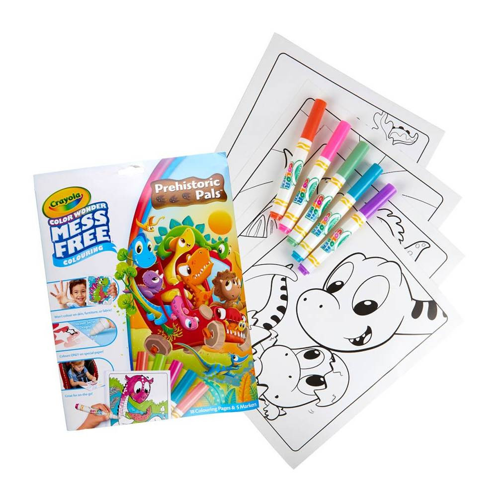 Crayola Crayola Color Wonder Prehistoric Pals Foldalope Coloring Set with Markers | CY757158 - Home & Kitchen - Lebanon