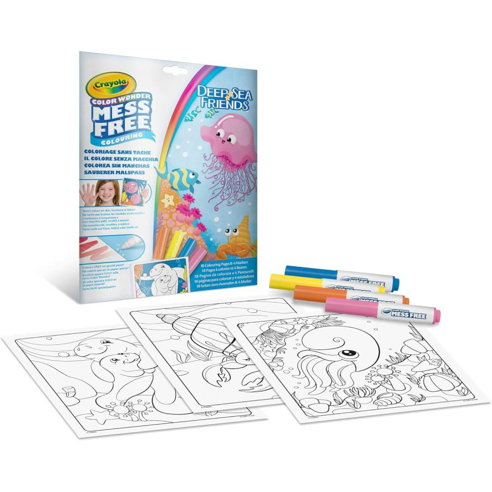 Crayola Crayola Color Wonder Sea Friends Foldalope Coloring Set with Markers | CY752667 - Home & Kitchen - Lebanon