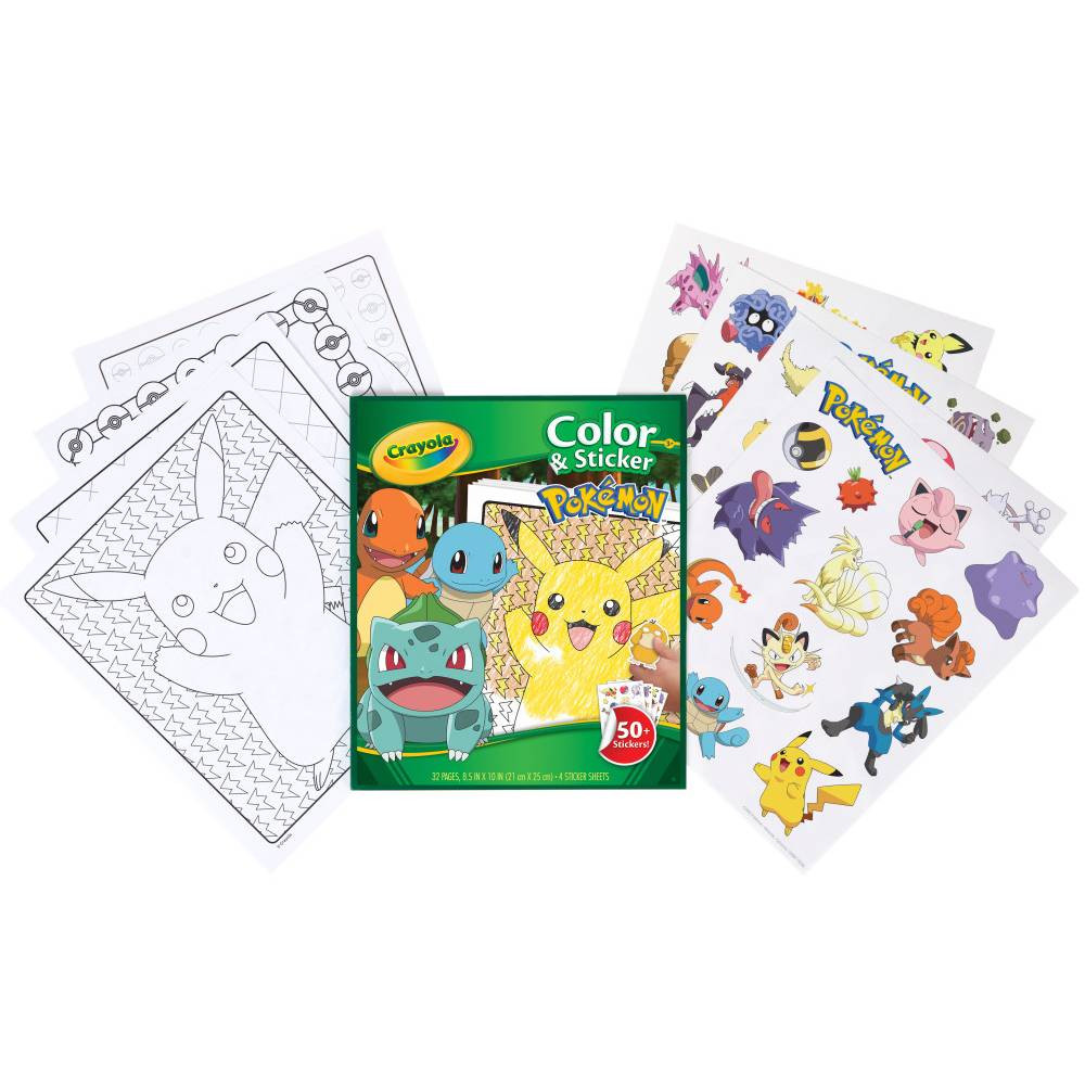 Crayola Pokemon Color & Sticker Activity Book | CY042740G - Home & Kitchen - Lebanon